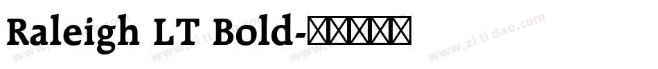 Raleigh LT Bold字体转换